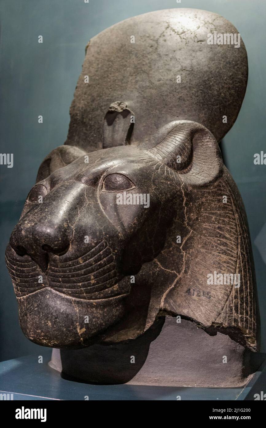 Chef de la déesse Sekhmet, musée de Louxor Banque D'Images