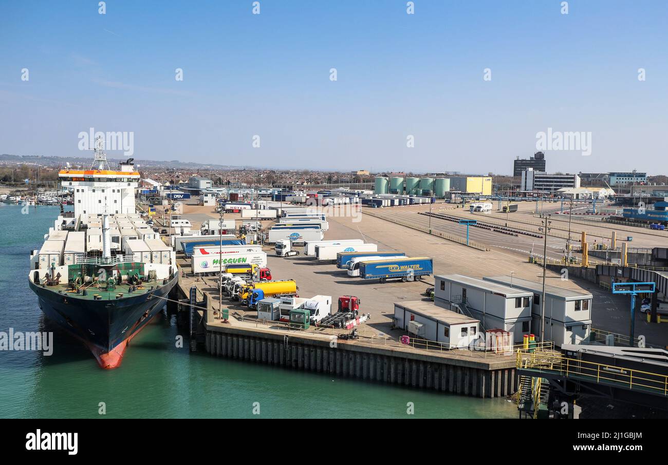 Portsmouth International Port, Portsmouth, Hampshire, Royaume-Uni. Banque D'Images
