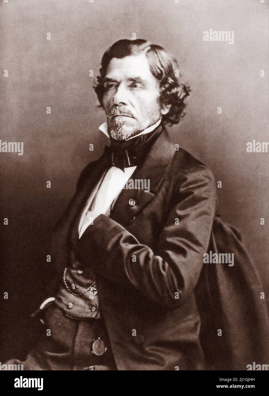 Portrait d'Eugène Delacroix. Neuf portraits d'artistes par Felix Nadar. Paris, France. c. 1883 - avant 1893 Ferdinand Victor Eugène Delacroix ( Banque D'Images