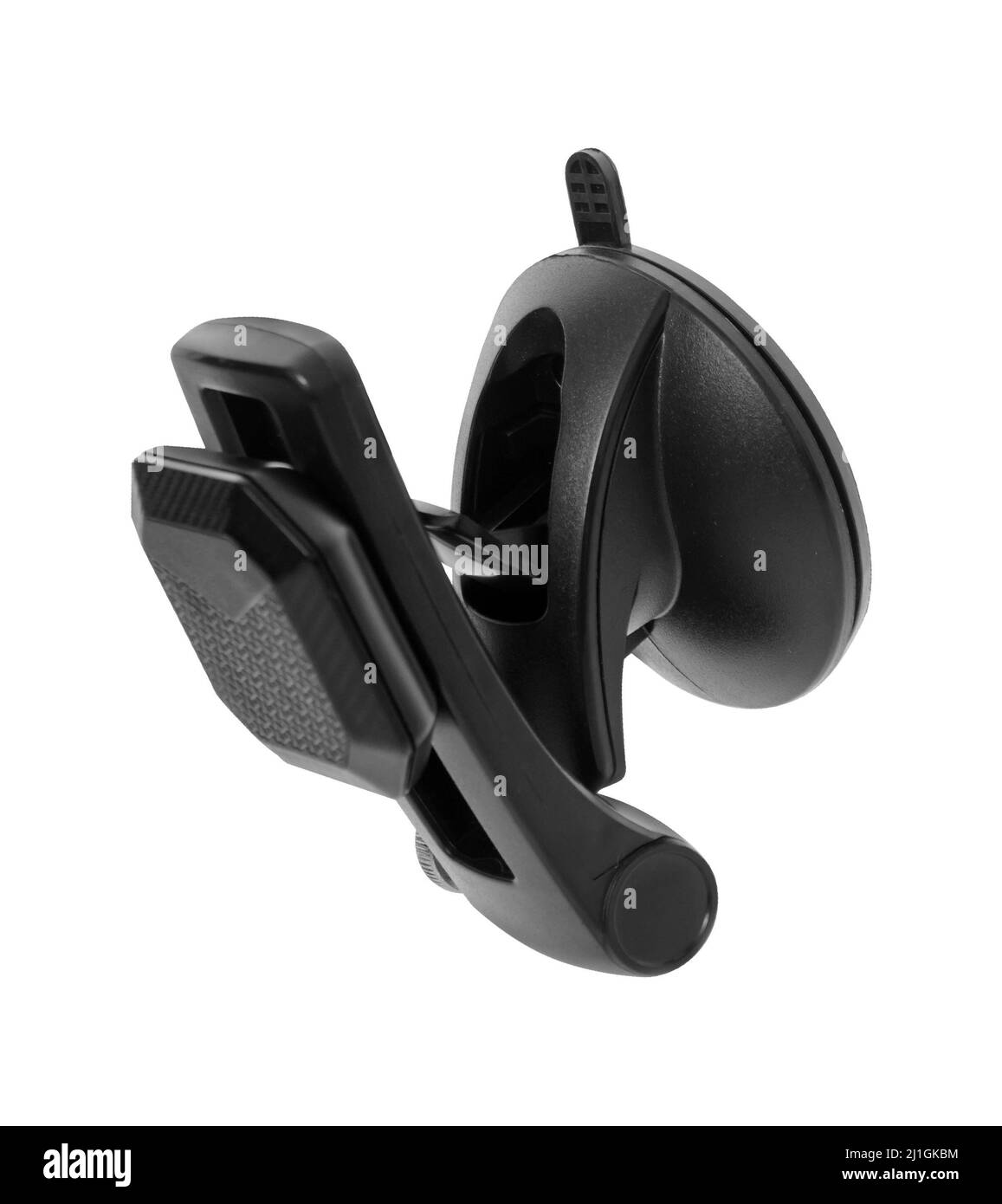 Porte-voiture pour téléphone isolé sur fond blanc Banque D'Images