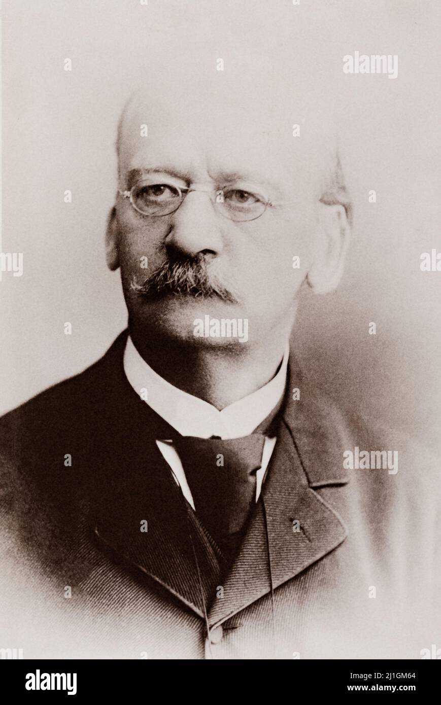 Portrait d'Adolph Wagner. 1900 Adolph Wagner (1835 – 1917) était un économiste et politicien allemand, un des chefs de file de la Kathedersozialist (académique socialiste) an Banque D'Images