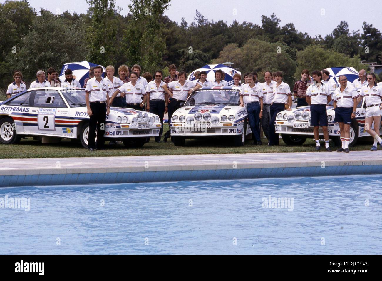 Opel Manta 400 GRB Rothmans Opel Rally Team le photoshoot officiel Banque D'Images