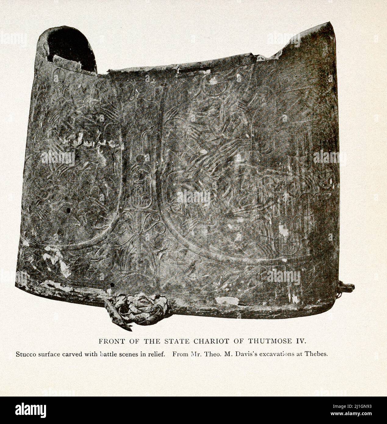 Égypte ancienne. Le Nouveau Royaume (1549–1069 av. J.-C.). 1912 devant le char d'état de Thutmose IV Banque D'Images