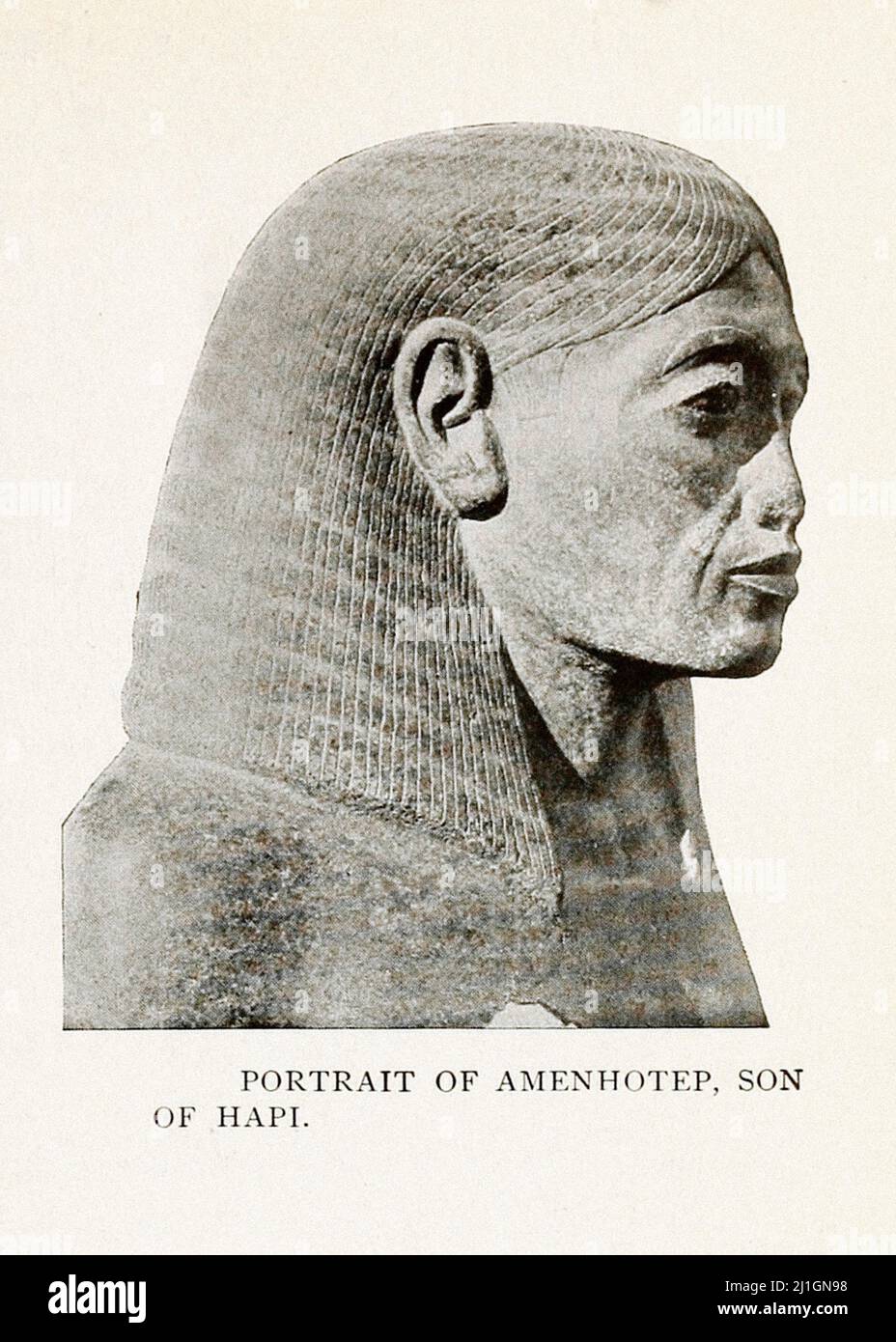 Égypte ancienne. Le Nouveau Royaume (1549–1069 av. J.-C.). 1912 Portrait d'Amenhotep, fils de hapi Banque D'Images
