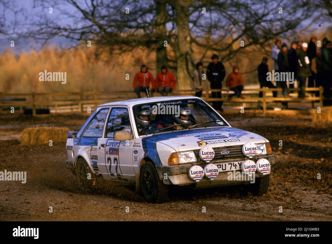 Louise Aitken (GBR) Ellen Morgan (GBR) Ford Escort RS1600i GRA équipe de rallye junior britannique Banque D'Images