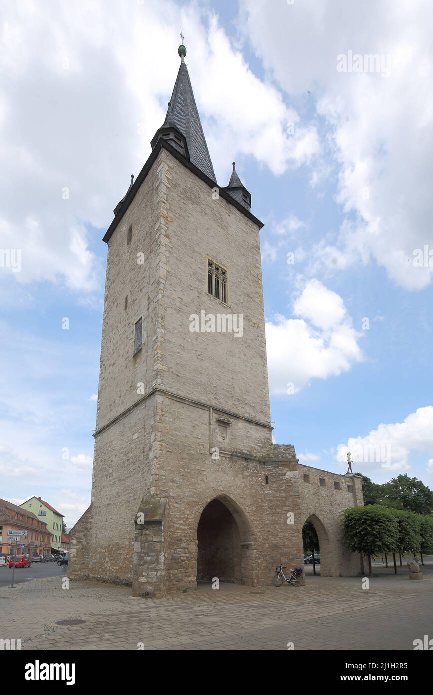 Johannisturm construit en 1380 à Aschersleben, Saxe-Anhalt, Allemagne Banque D'Images