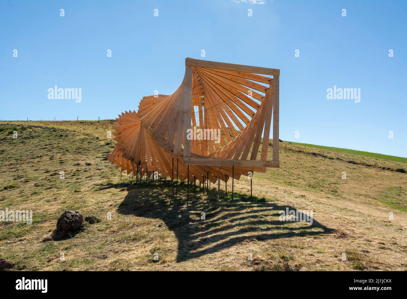 Horizons arts et natures dans Sancy 2020. Entresort par collectif A PIL, Puy de Dome, Auvergne Rhone Alpes, France Banque D'Images
