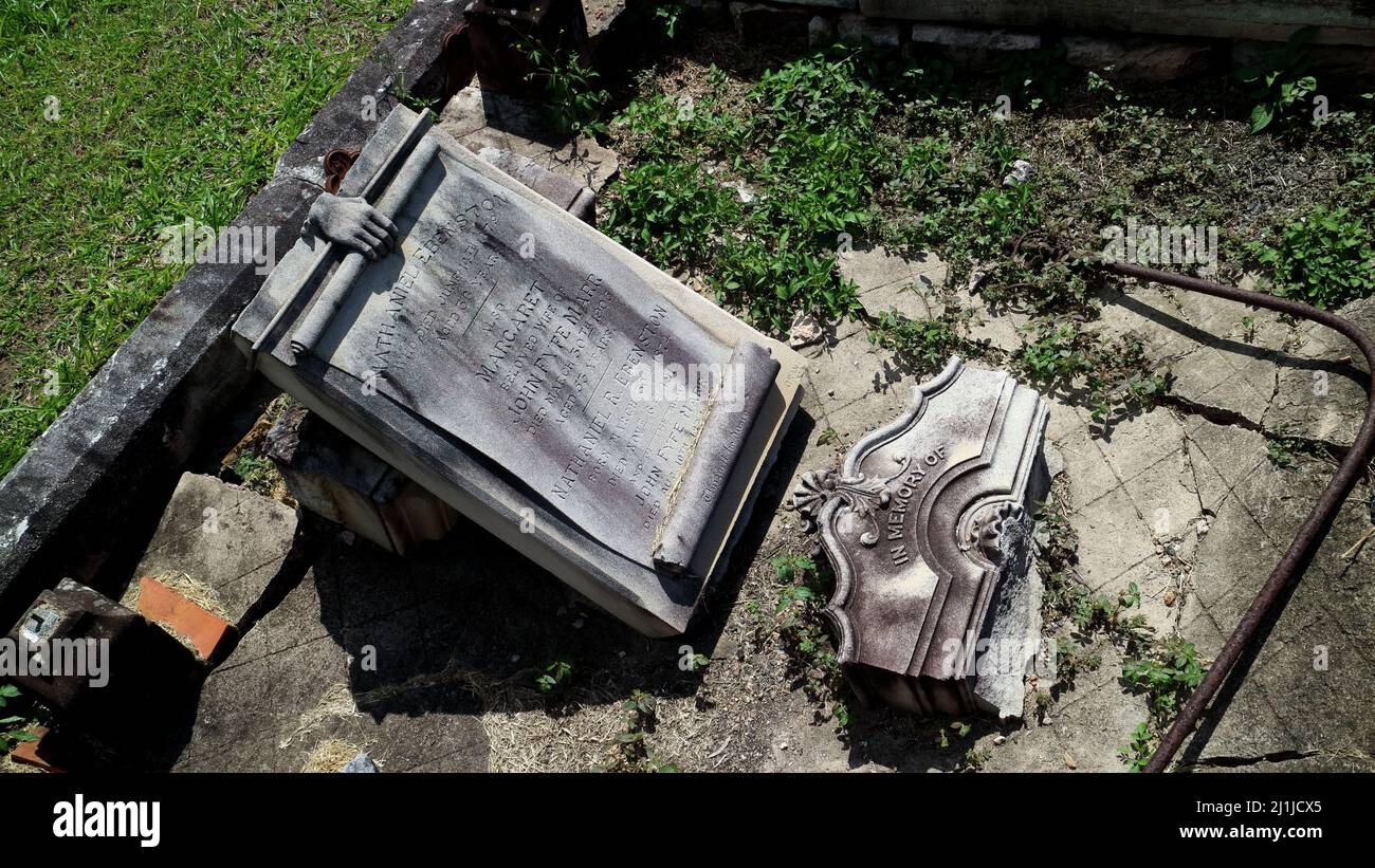 Tombe au cimetière historique de Toowong à Brisbane, en Australie Banque D'Images