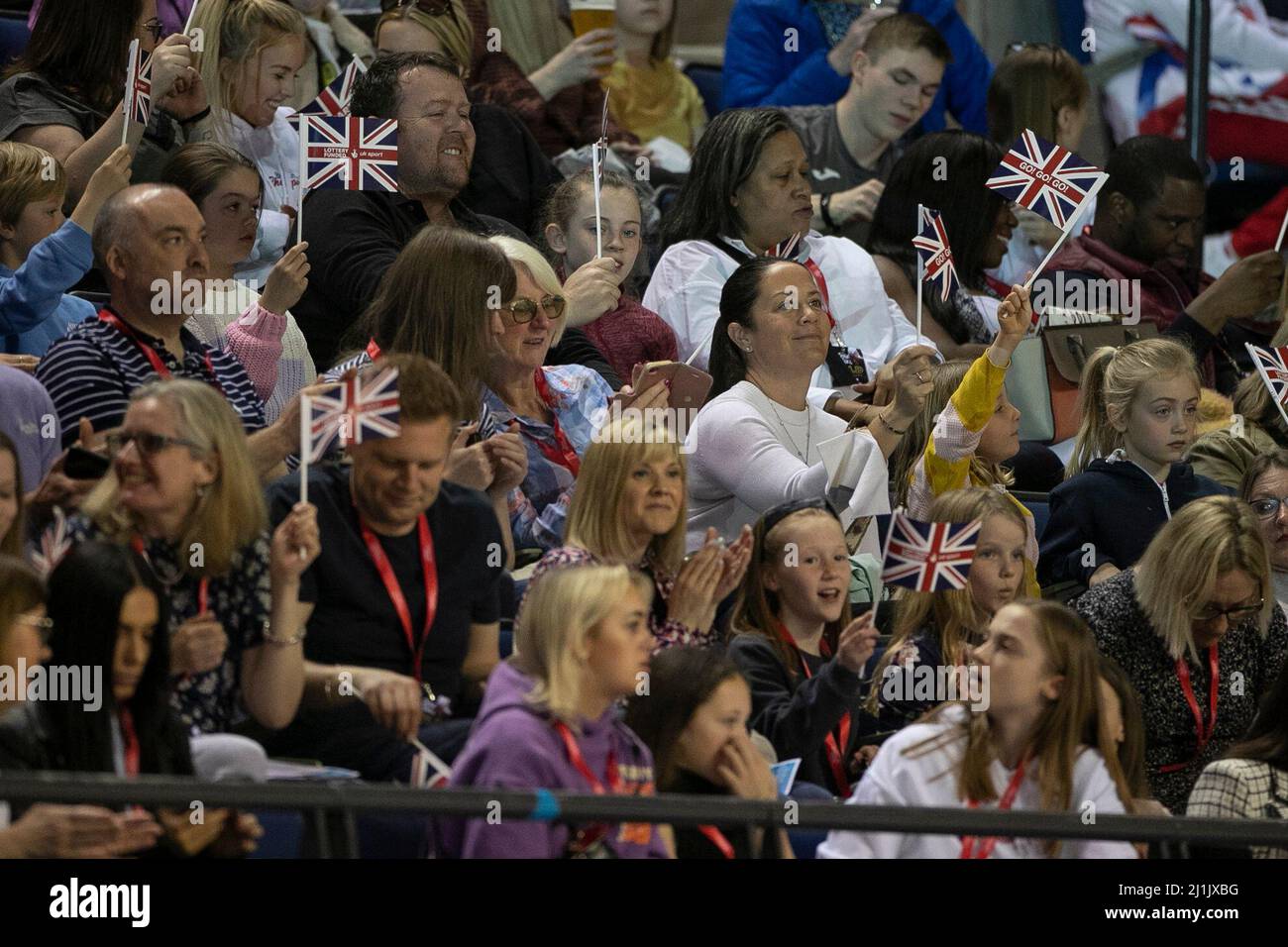 Liverpool, Royaume-Uni. 26th mars 2022. La foule appréciant la gymnastique britannique à Liverpool crédit: News Images /Alay Live News Banque D'Images