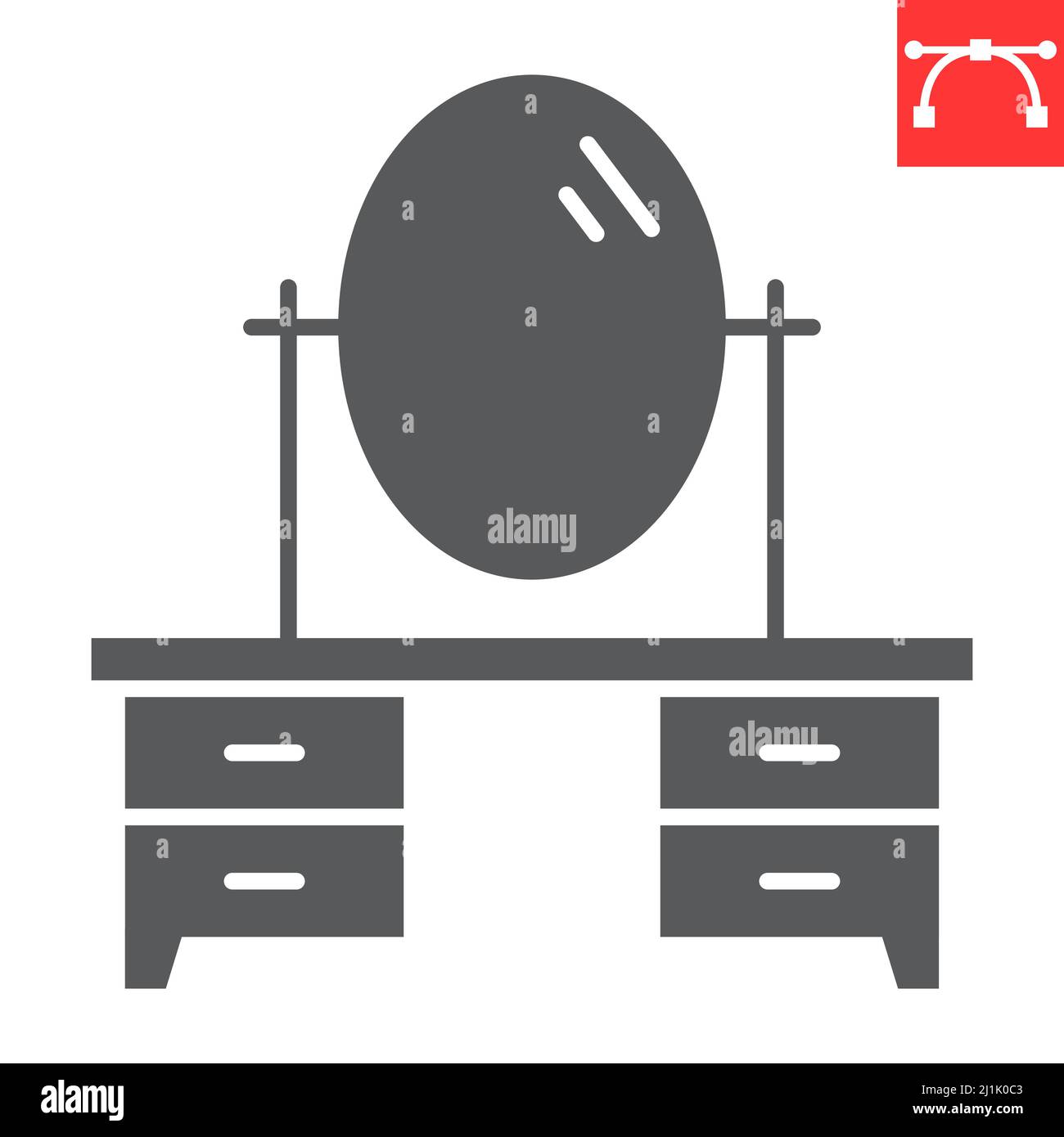 Icône de glyphe de la table du pansement Illustration de Vecteur