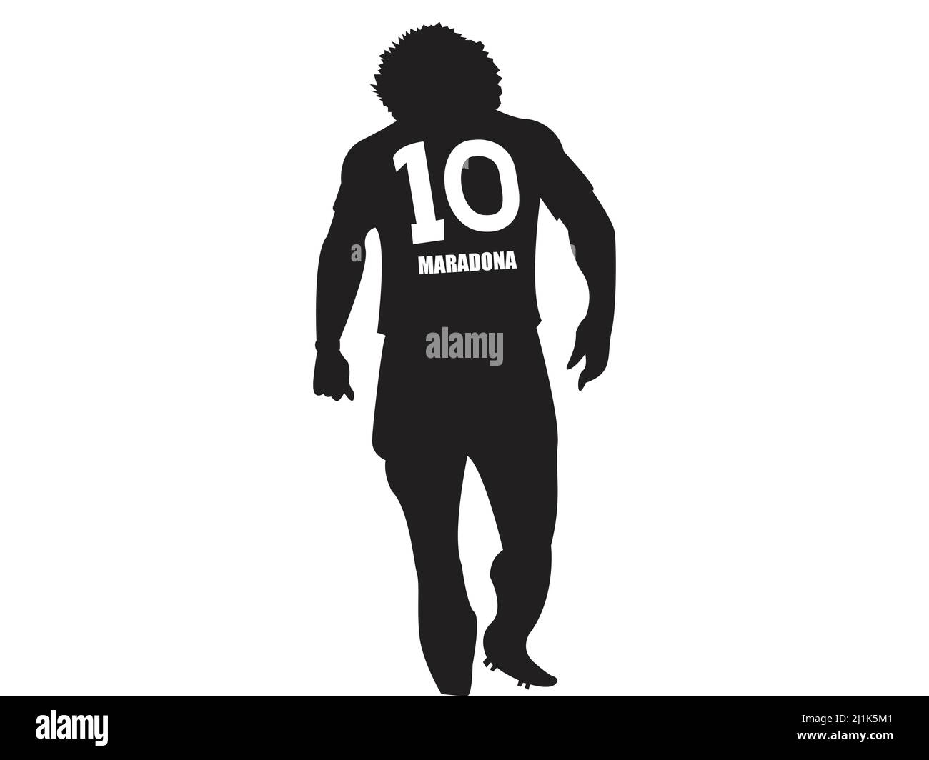 silhouette de légende de footbal pour votre collection de photos à la maison, au bureau et bien plus encore Illustration de Vecteur