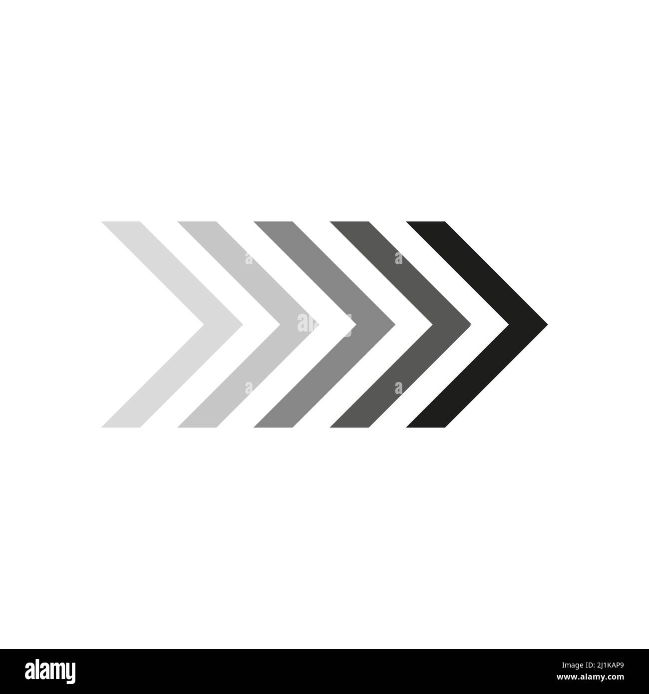 Groupe d'icônes de flèche. Ensemble de symboles de flèches noires avec effet de superposition. Illustration de Vecteur