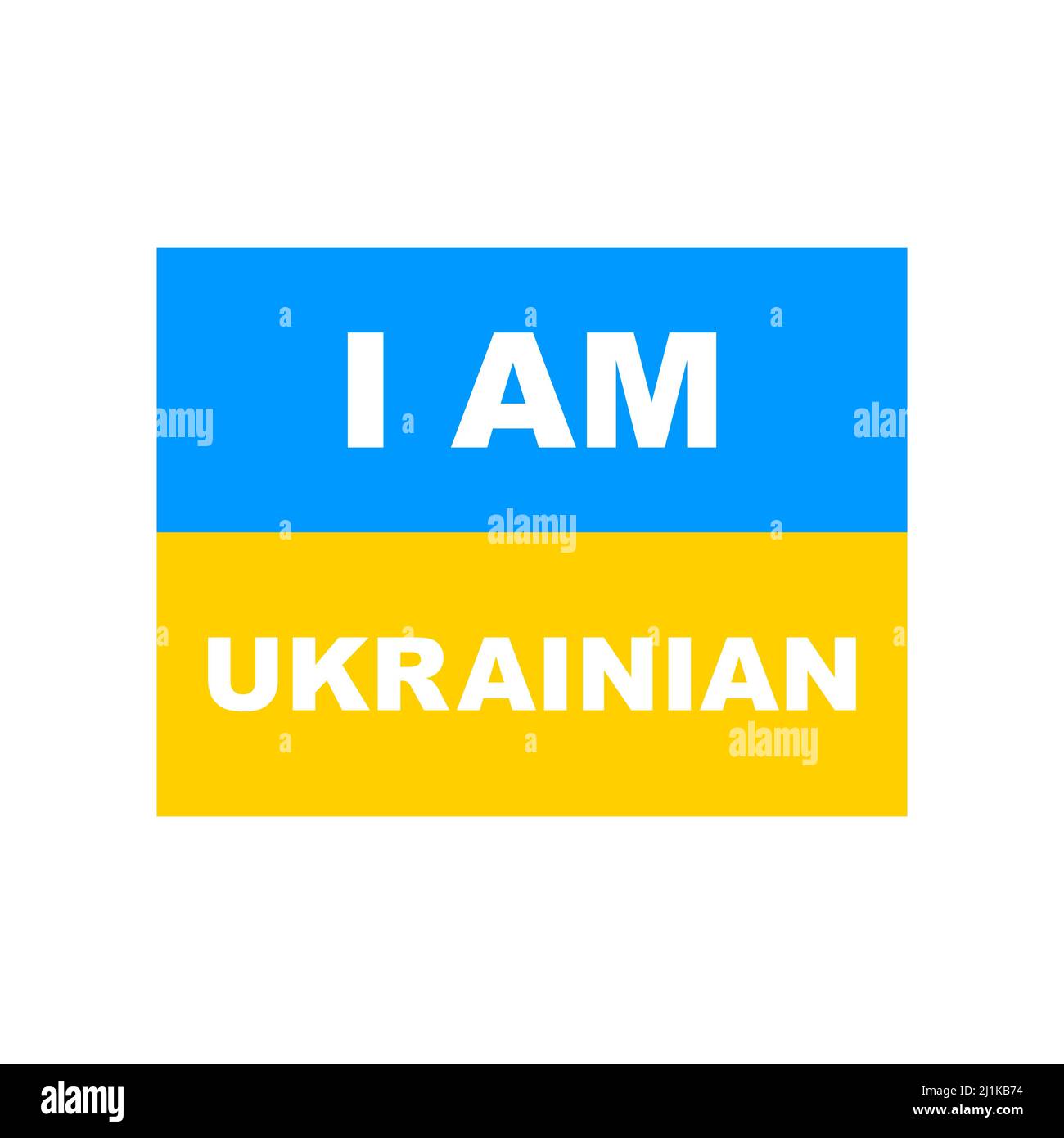 A Am Ukrainien. Drapeau ukrainien. Vecteur isolé sur blanc. Illustration de Vecteur