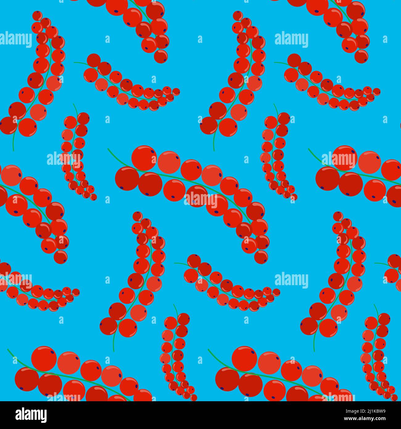Cassis de baies sans couture sur une branche. Design pour tissu, textile, papier d'emballage, papier peint, arrière-plan Banque D'Images