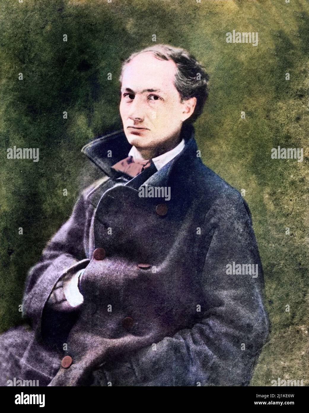 Portrait de Charles Baudelaire, en vain (1821-1867) - d'après une photographie de Nadar Banque D'Images