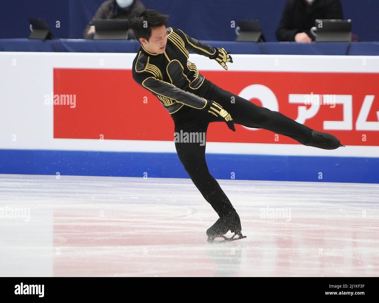 Adam Siao HIM FA de France pendant les Championnats du monde de patinage artistique 2022 de l'UIP le 26 mars 2022 à l'Arena Sud de France à Montpellier, France - photo Laurent Lairys / DPPI Banque D'Images