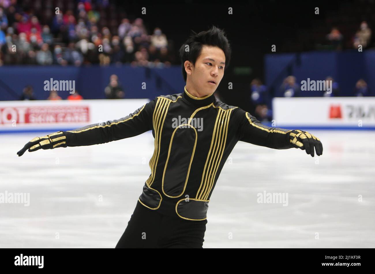 Adam Siao HIM FA de France pendant les Championnats du monde de patinage artistique 2022 de l'UIP le 26 mars 2022 à l'Arena Sud de France à Montpellier, France - photo Laurent Lairys / DPPI Banque D'Images