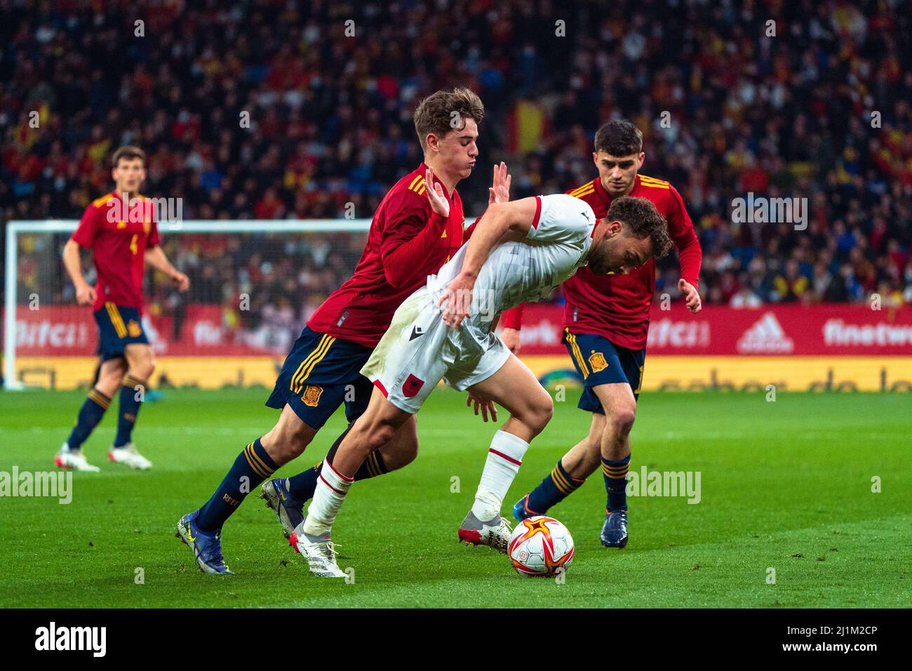 Cornellà, Espagne. 26th mars 2022. Espagne - Soccer - España / Albanie. Crédit: Joan Gosa/Joan Gosa crédit: Joan Gosa Badia/Alay Live News Banque D'Images