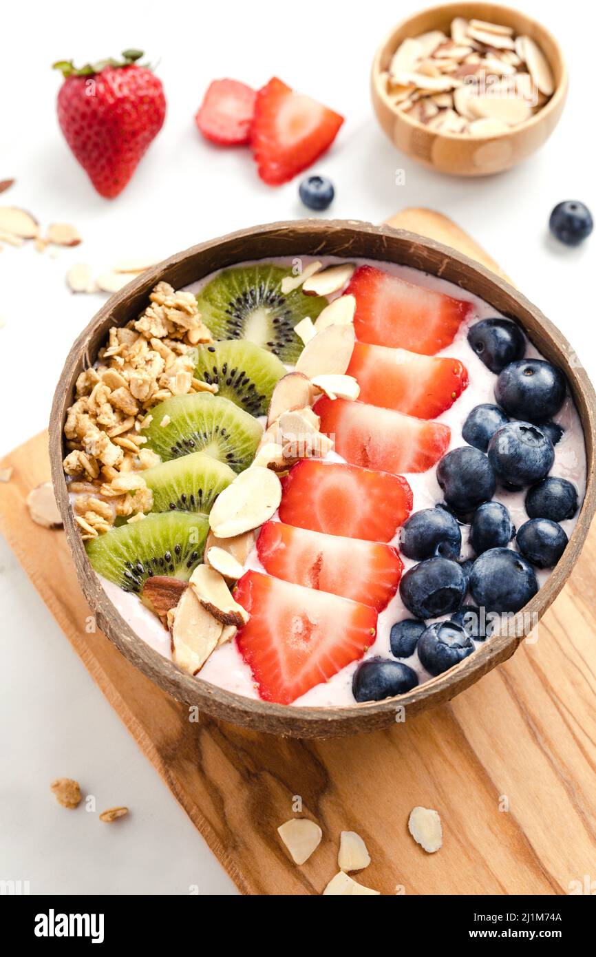 Petit déjeuner Smoothie Bowl Banque D'Images