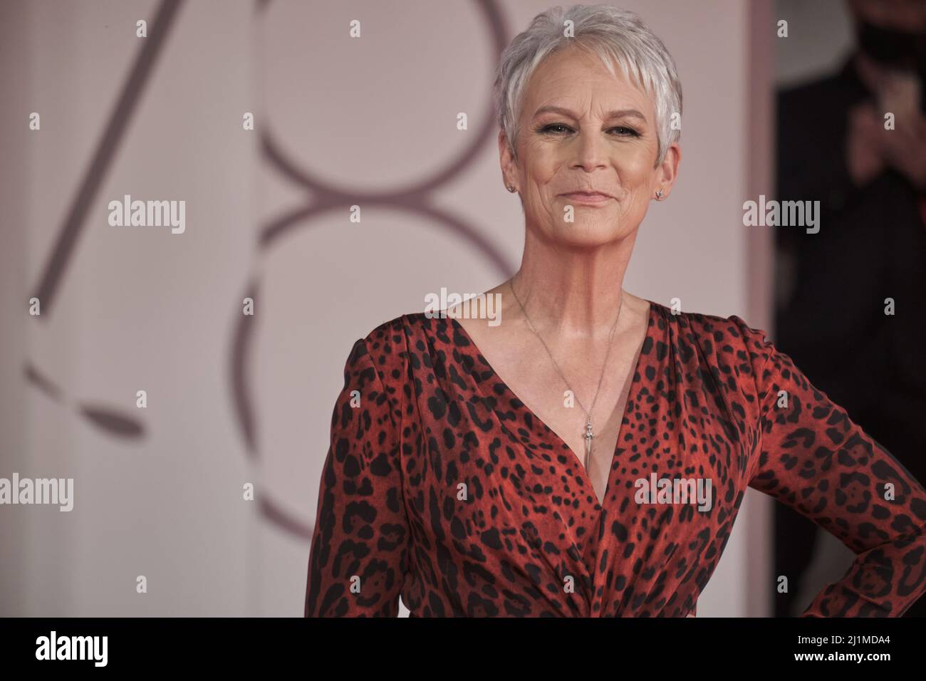 Venise, Italie. 08th septembre 2021. Jamie Lee Curtis participant à la première Halloween Kills, Festival de Venise 78th Banque D'Images