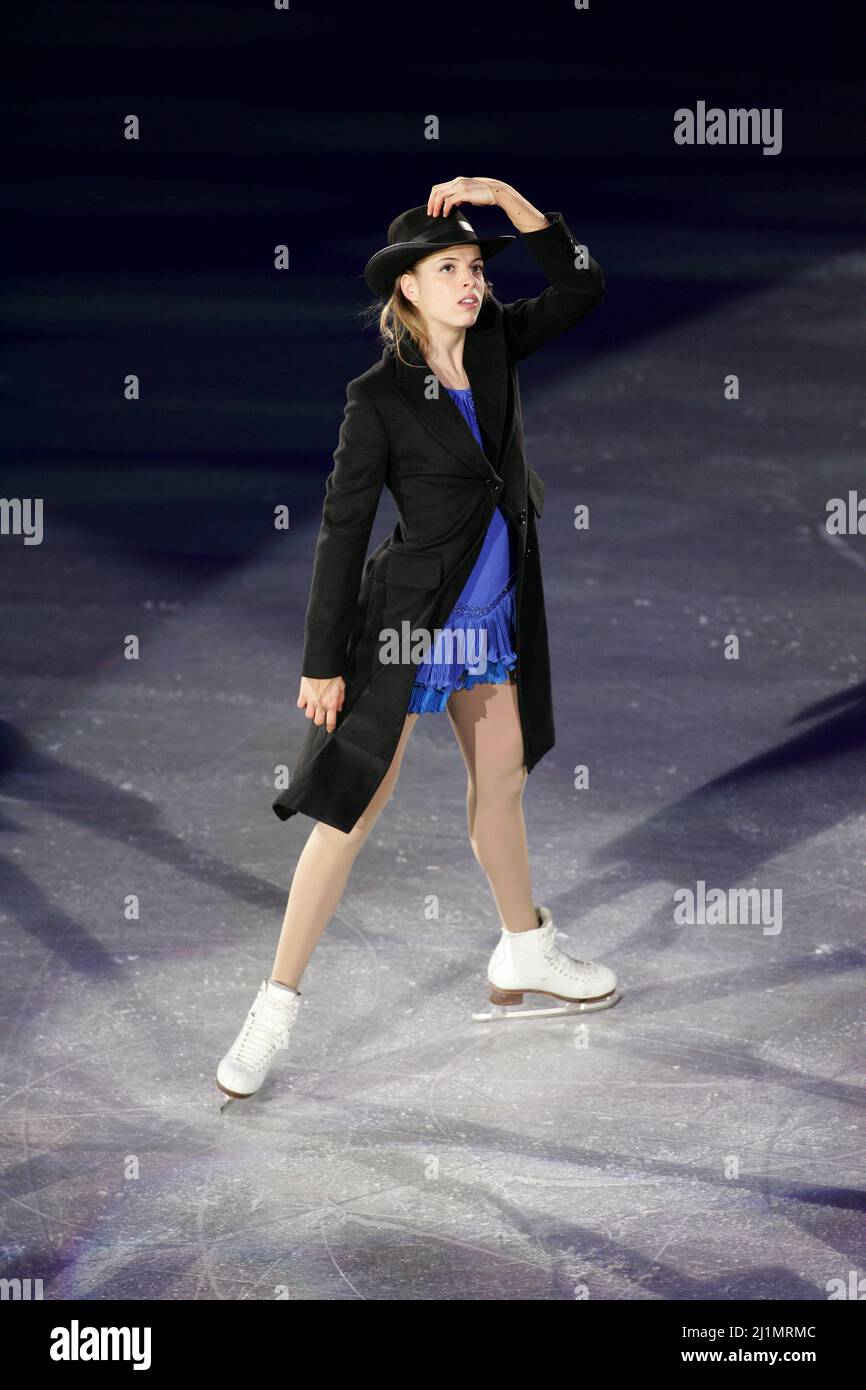 14 déc 2008-Goyang, Corée du Sud-Italia Carolina Kostner se produit lors du gala de l'exposition finale 2008/2009 du Grand Prix de patinage artistique de l'UIP à Goyang près de Séoul le 14 décembre 2008. Banque D'Images