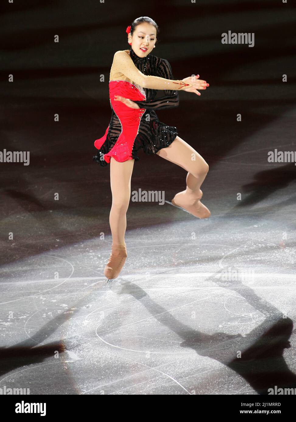 14 déc 2008-Goyang, Corée du Sud-le Japon Mao Asada se produit lors du gala de l'exposition finale 2008/2009 du Grand Prix de patinage artistique de l'UIP à Goyang près de Séoul le 14 décembre 2008. Banque D'Images