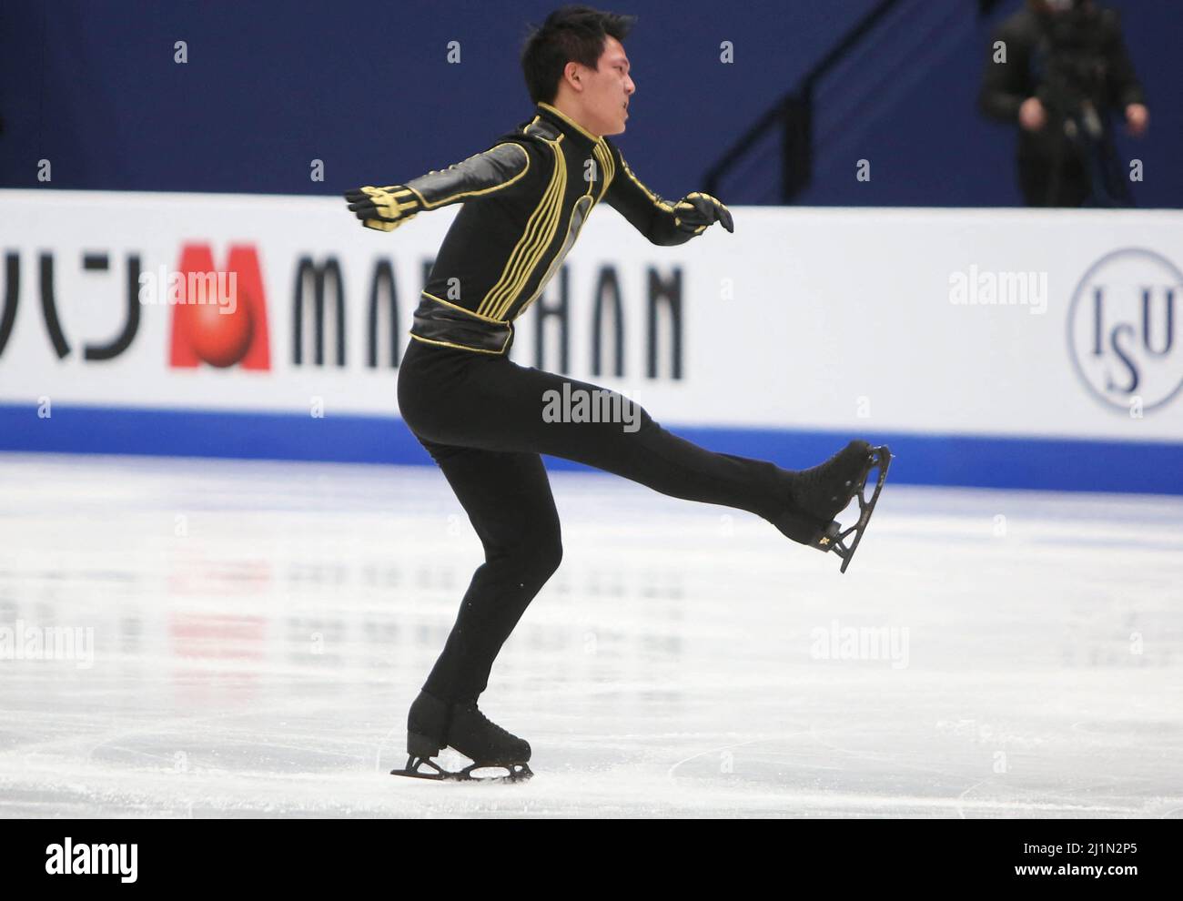 Adam Siao HIM FA de France lors des Championnats du monde de patinage artistique 2022 de l'UIP le 26 mars 2022 à l'Arena Sud de France à Montpellier, France - photo Laurent Lairys/ABACAPRESS.COM Banque D'Images