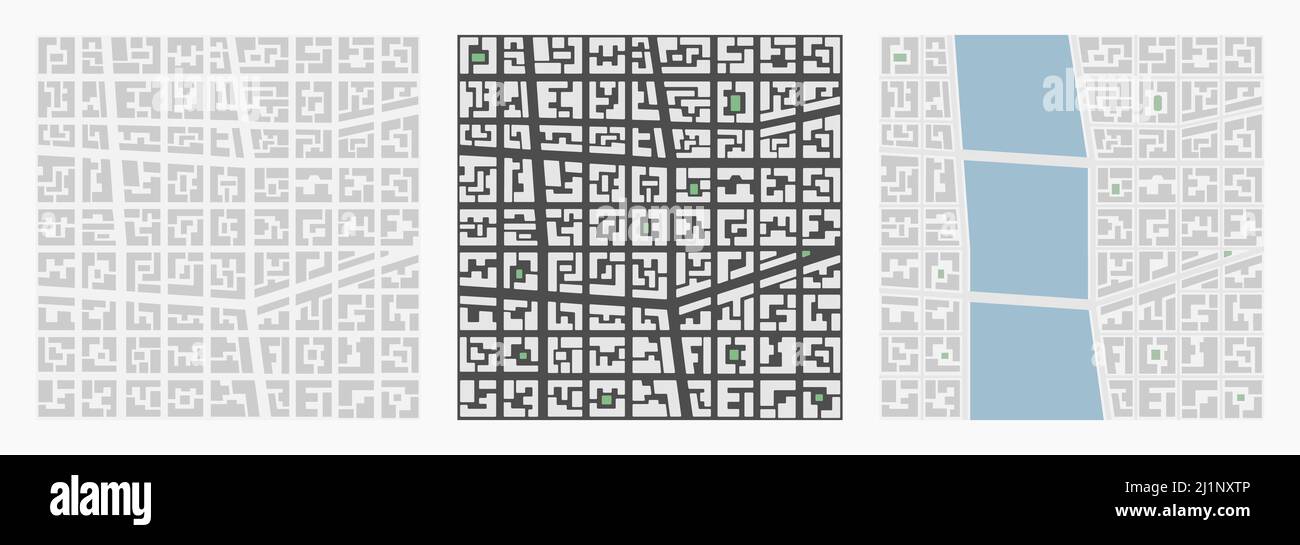 centre-ville ville carte vectorielle illustration plate Illustration de Vecteur