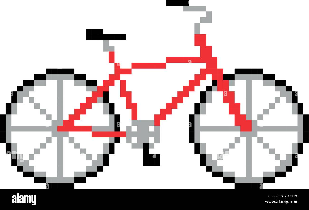 Illustration vectorielle de l'art des pixels de vélo Image Vectorielle  Stock - Alamy