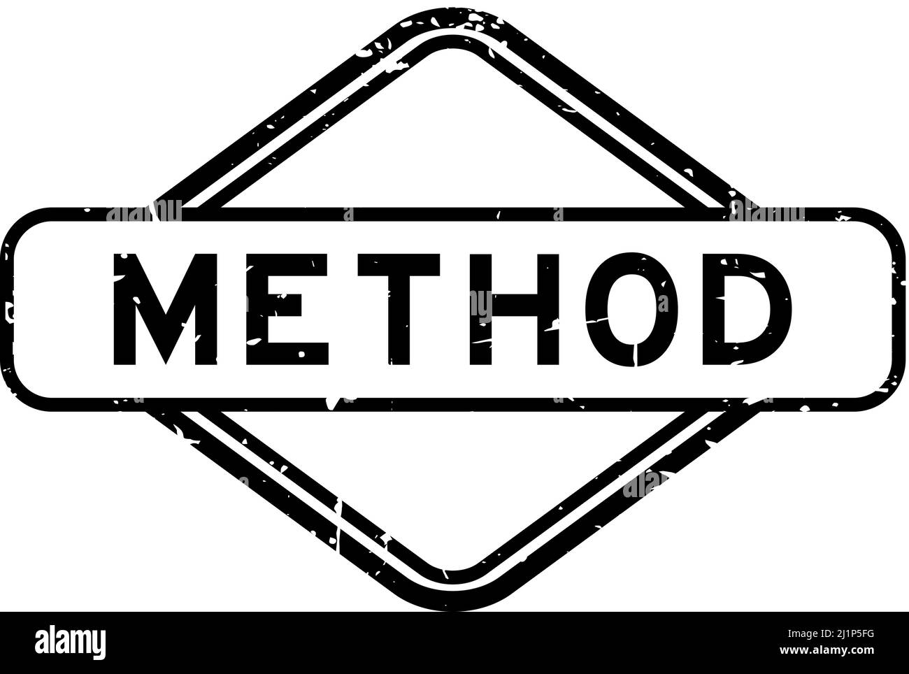 Grunge le mot de méthode noir joint caoutchouc tampon sur fond blanc Illustration de Vecteur