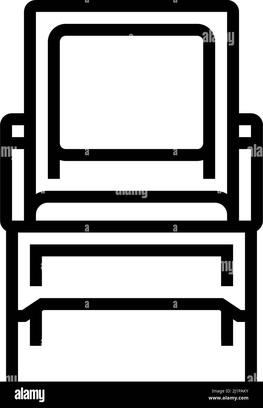 illustration vectorielle d'une ligne de chaises de jardin en rotin Illustration de Vecteur