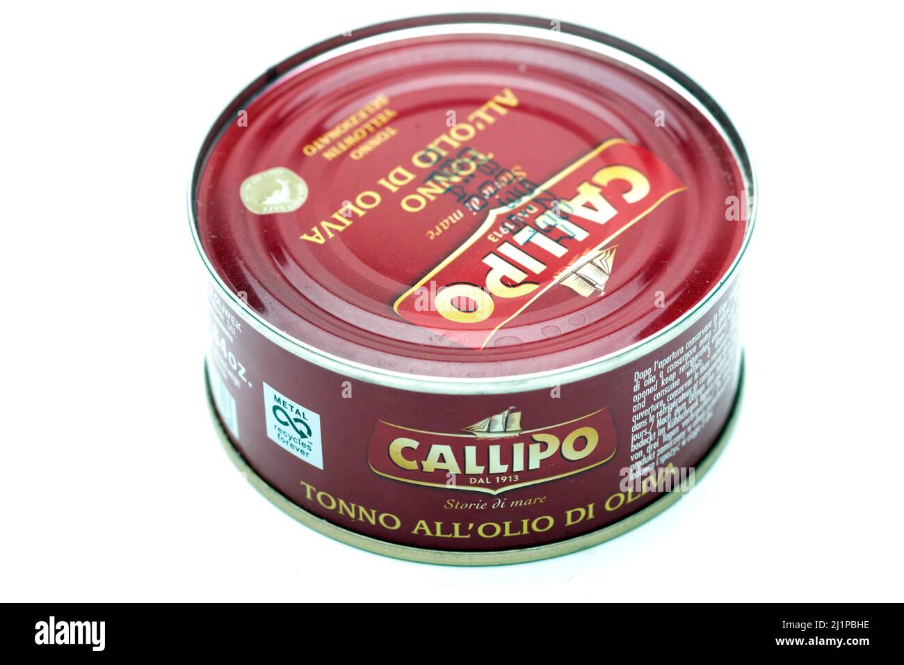 Boîte de thon Callipo à l'huile d'olive Banque D'Images