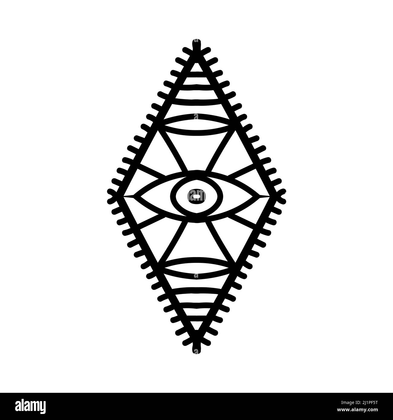 Image abstraite de l'œil. Occulte, géométrie sacrée, symbole de philosophie Banque D'Images