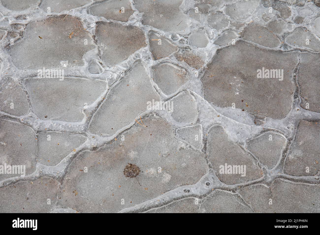 La texture de la glace fissurée Banque D'Images