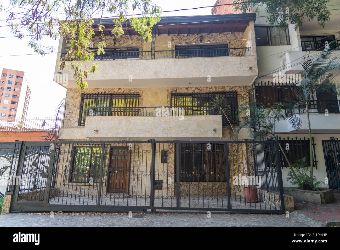 Le bâtiment où Pablo Escobar a été retrouvé mort à Medellin, en Colombie Banque D'Images