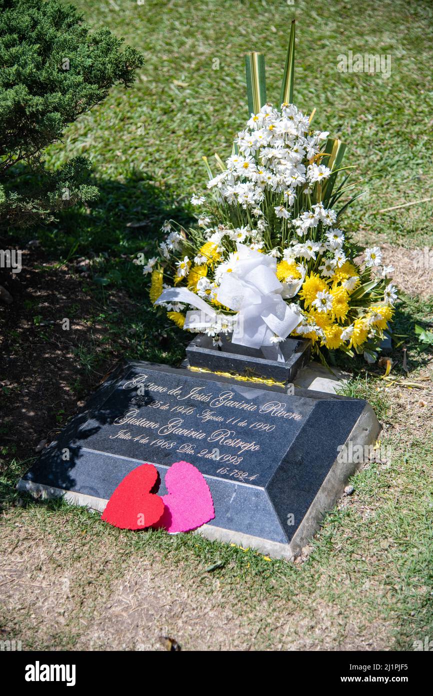 Cimetière Jardins Montesacro - le cimetière où Pablo Escobar est enterré à Medellin, en Colombie Banque D'Images