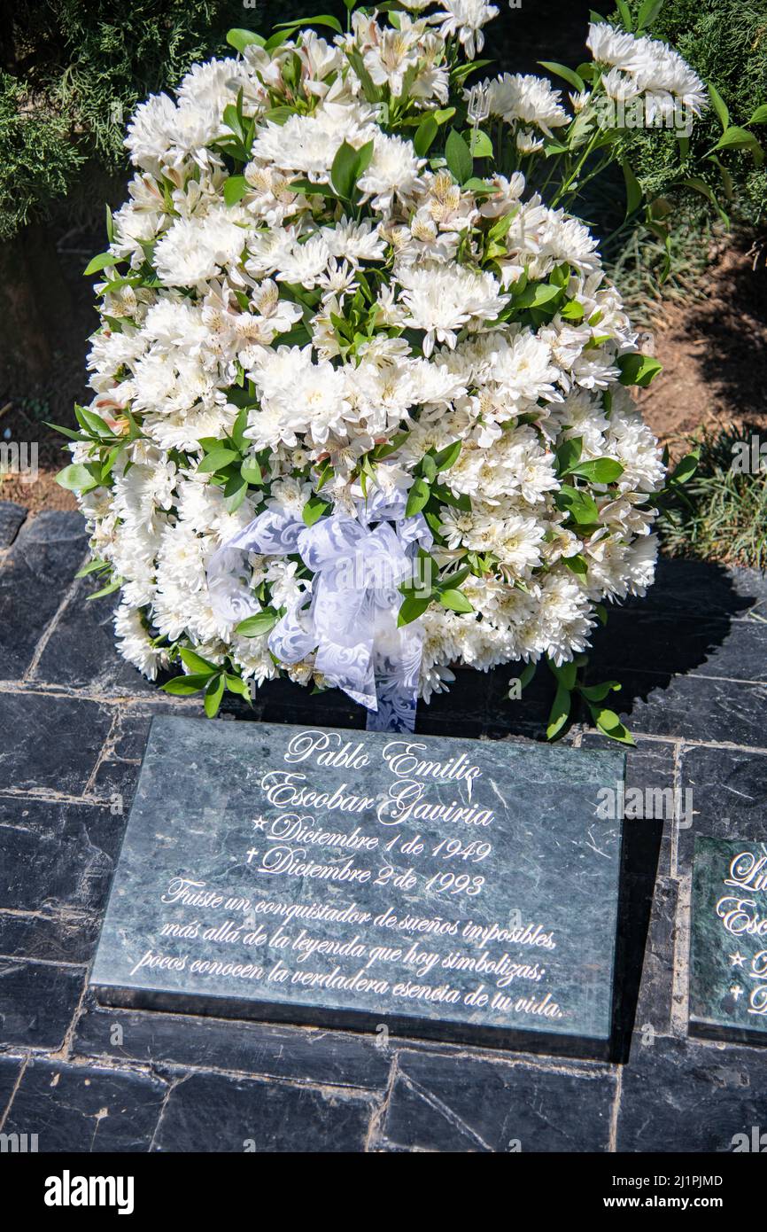 Cimetière Jardins Montesacro - le cimetière où Pablo Escobar est enterré à Medellin, en Colombie Banque D'Images