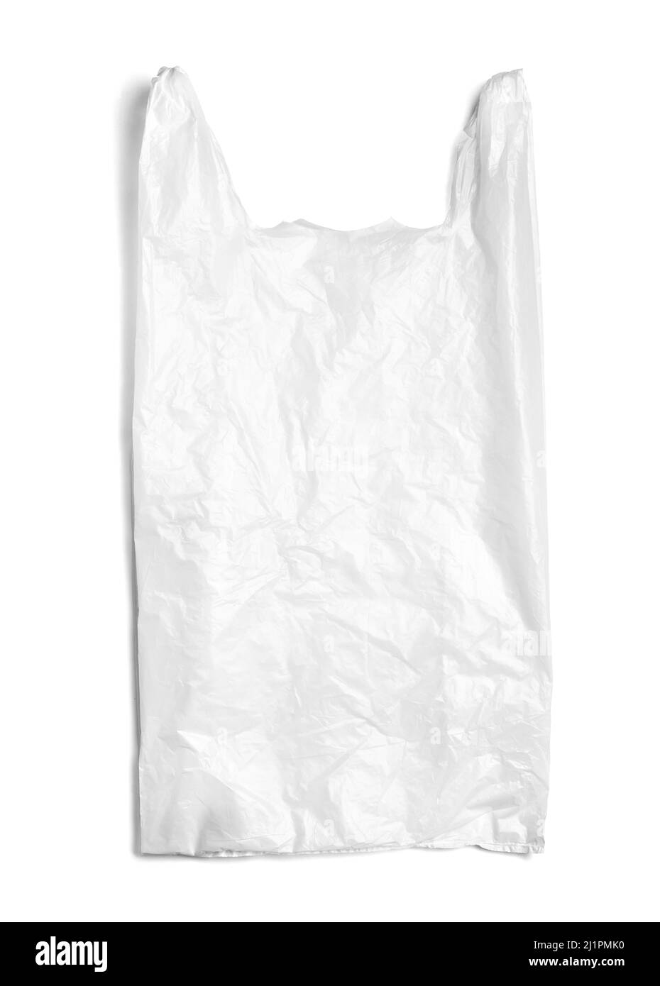 sac en plastique blanc shopping porter environnement de polluion Banque D'Images