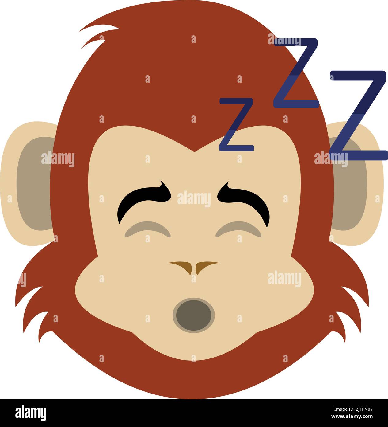 Sleeping monkey Banque d'images vectorielles - Alamy