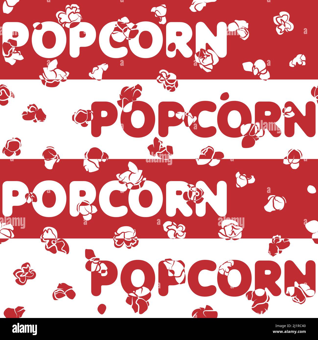 Motif sans couture avec pop-corn. Arrière-plan vectoriel. Illustration de Vecteur