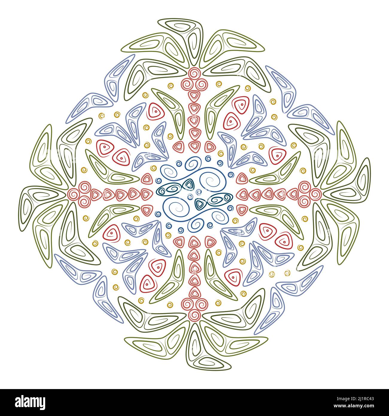 Illustration abstraite avec palmier, île tropicale, océan, oiseaux, poisson. Objets isolés en noir et blanc de style polynésie sur fond blanc. Illustration de Vecteur