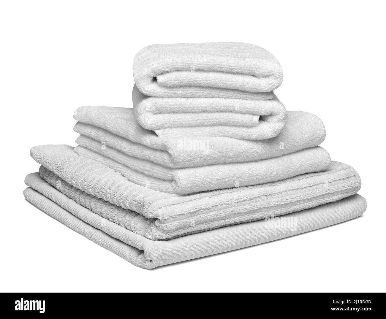 serviette coton salle de bains blanc spa tissu textile Banque D'Images