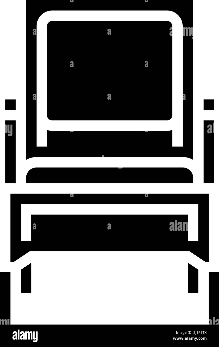 chaise de patio en rotin, illustration vectorielle d'icône en forme de glyphe Illustration de Vecteur