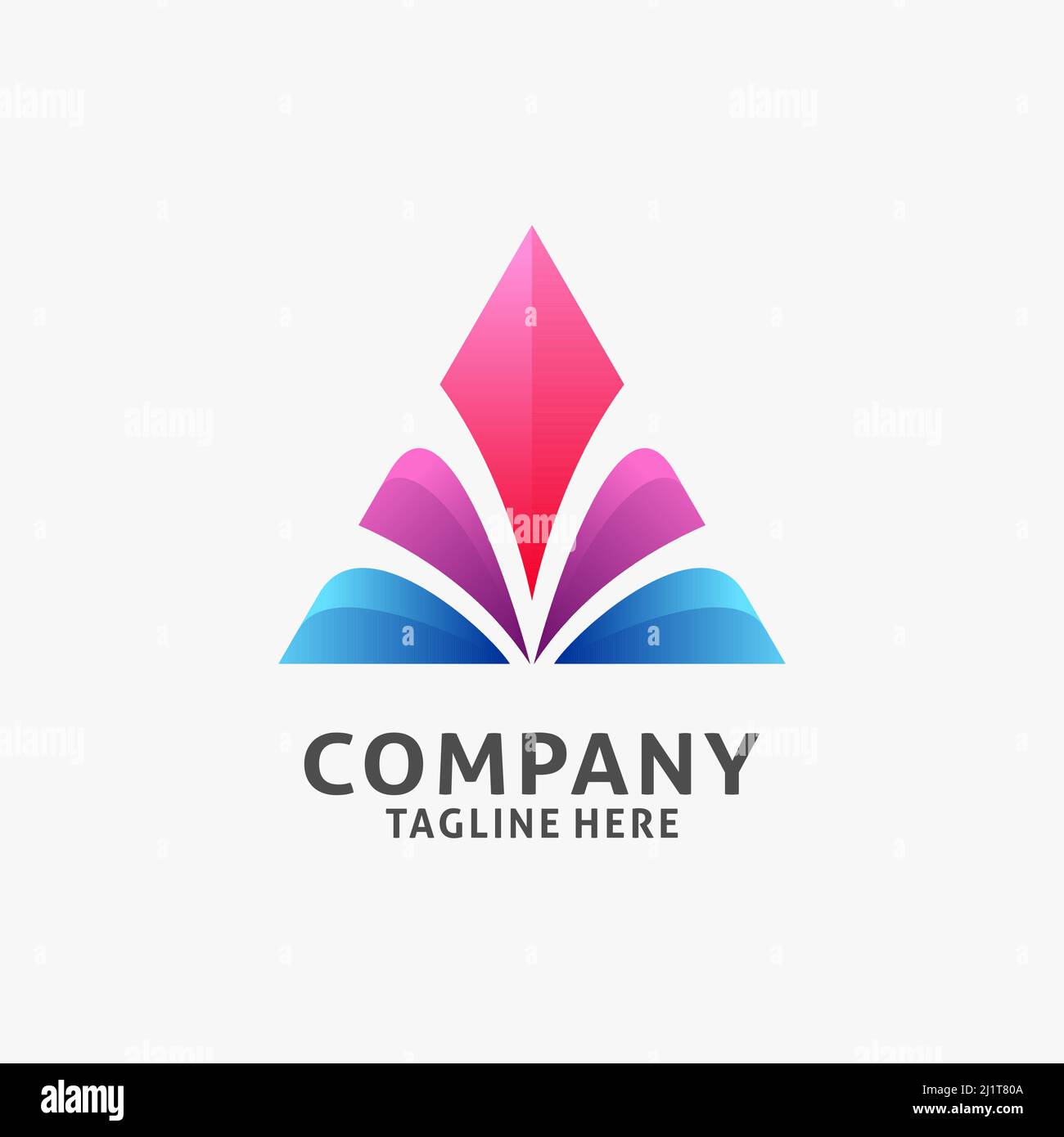 Logo en forme de triangle abstrait Illustration de Vecteur