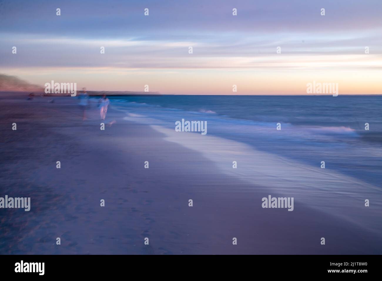 Coucher de soleil, North Coogee Beach, mouvement artistique intentionnel de caméra, paysage, plage Banque D'Images