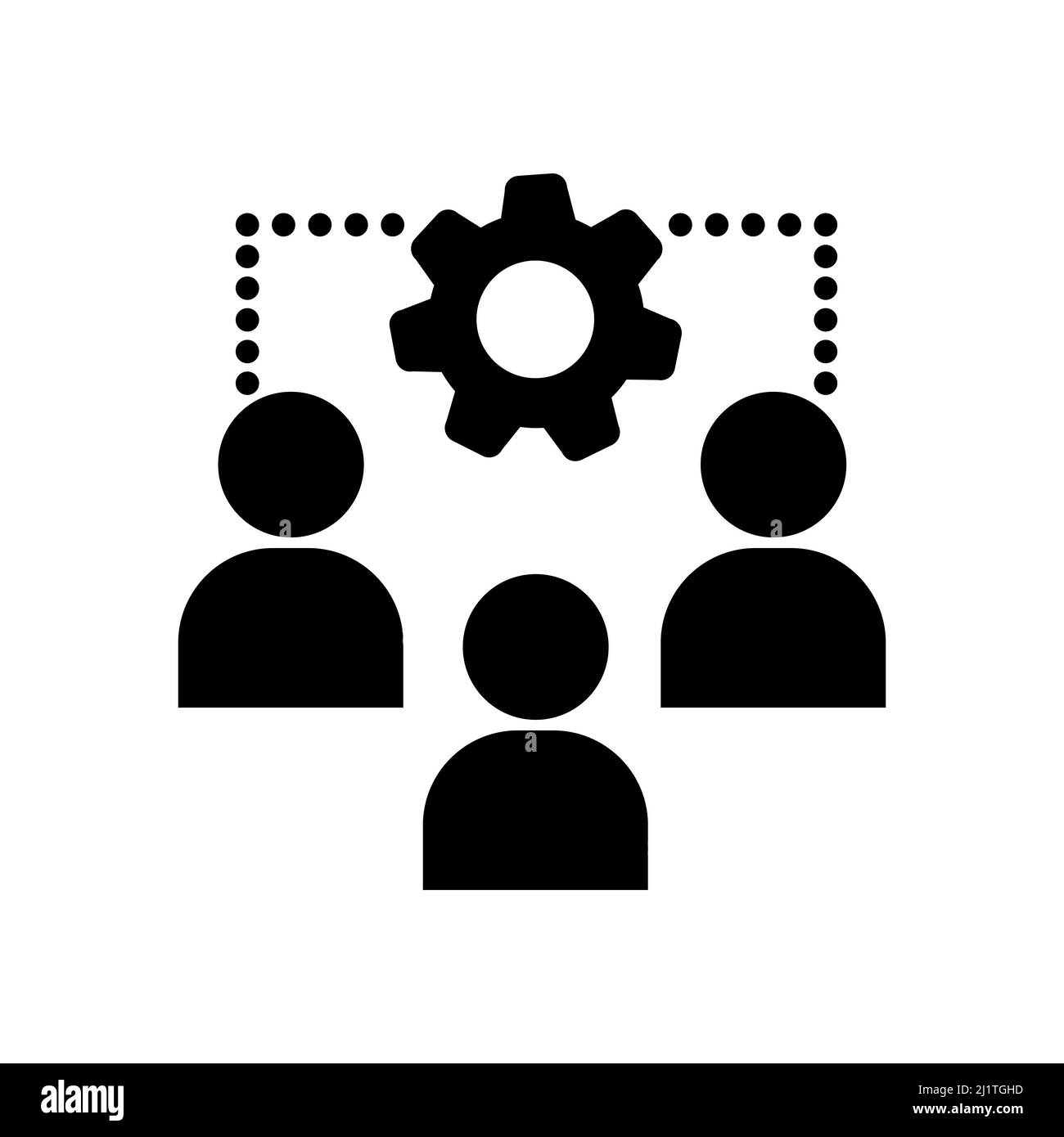 Icône équipe de support. Image de symbole vectoriel isolée sur fond . Illustration de Vecteur