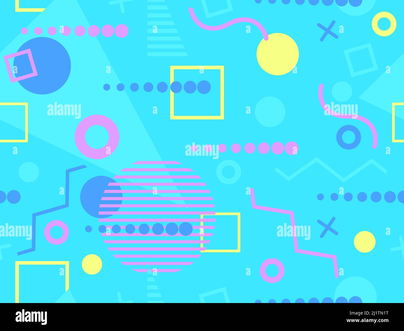 Motif géométrique sans couture dans le style Memphis 80s. Fond coloré pour l'impression de bannières, d'affiches, de papier d'emballage et d'articles promotionnels. VVecto Illustration de Vecteur