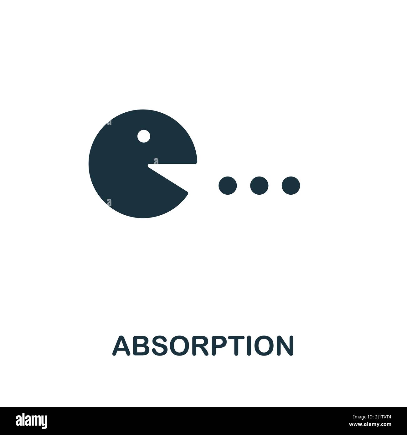 Icône absorption. Icône monochrome simple absorption pour modèles, conception Web et infographies Illustration de Vecteur