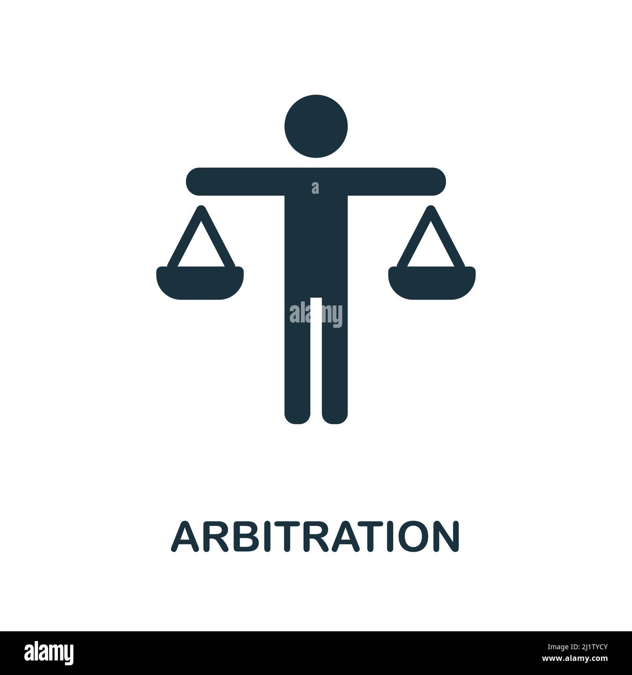 Icône arbitrage. Monochrome simple Arbitration icône pour modèles, web design et infographies Illustration de Vecteur