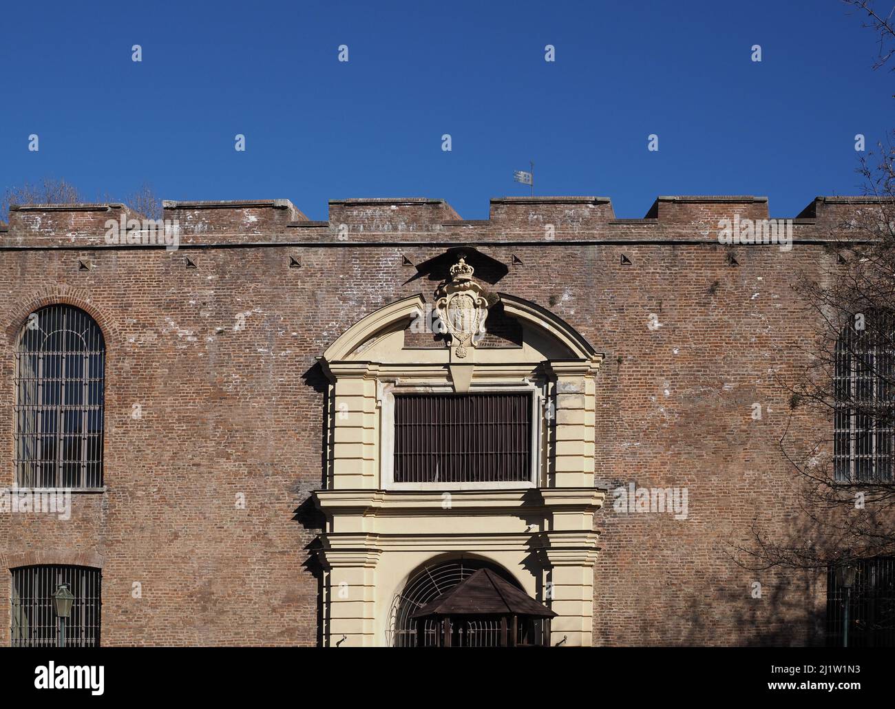 La Cittadella ancienne caserne militaire maintenant Museo Nazionale di Artiglieria (traduction Musée national de l'Artillerie) à Turin, Italie Banque D'Images